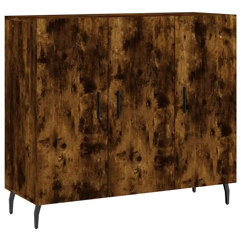 Heißes Angebot vidaXL Sideboard Räuchereiche 90x34x80 cm Holzwerkstoff