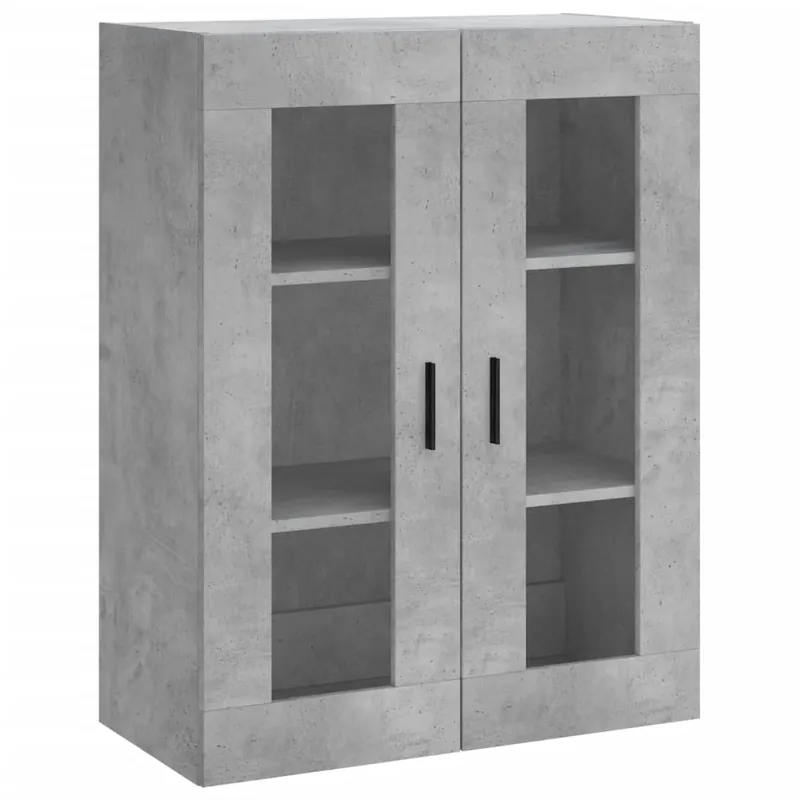 vidaXL Wandschrank Betongrau 69,5x34x90 cm Sichere Zahlung