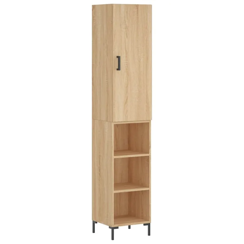 Ausverkauf vidaXL Highboard Sonoma-Eiche 34,5x34x180 cm Holzwerkstoff