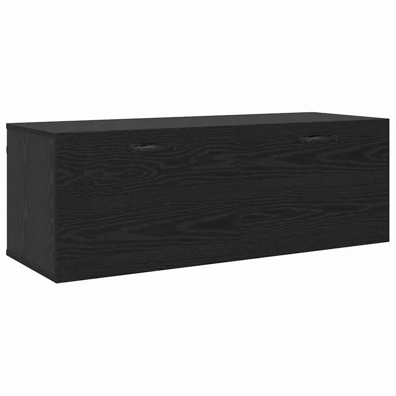 Garantierte Lieferung vidaXL Wandschrank Schwarz Eichen-Optik 100 x 36,5 x 35 cm