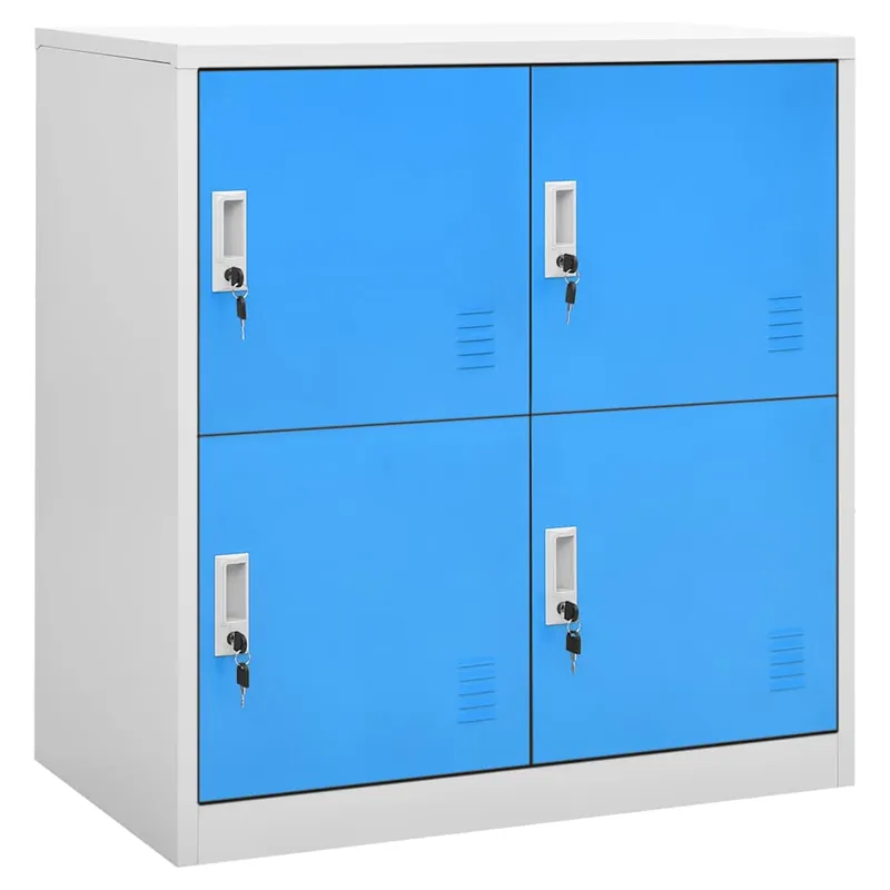 Direkt Vom Hersteller vidaXL Schließfachschrank Hellgrau und Blau 90x45x92,5 cm Stahl