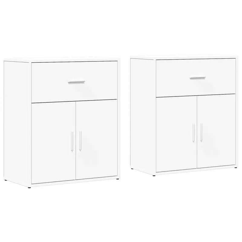 vidaXL Sideboards 2 Stk. Weiß 60x31x70 cm Holzwerkstoff Nur Heute