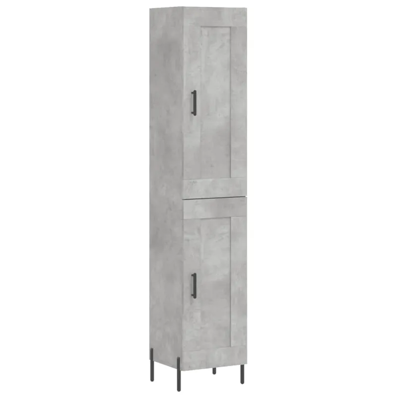 Direktkauf vidaXL Highboard Betongrau 34,5x34x180 cm Holzwerkstoff