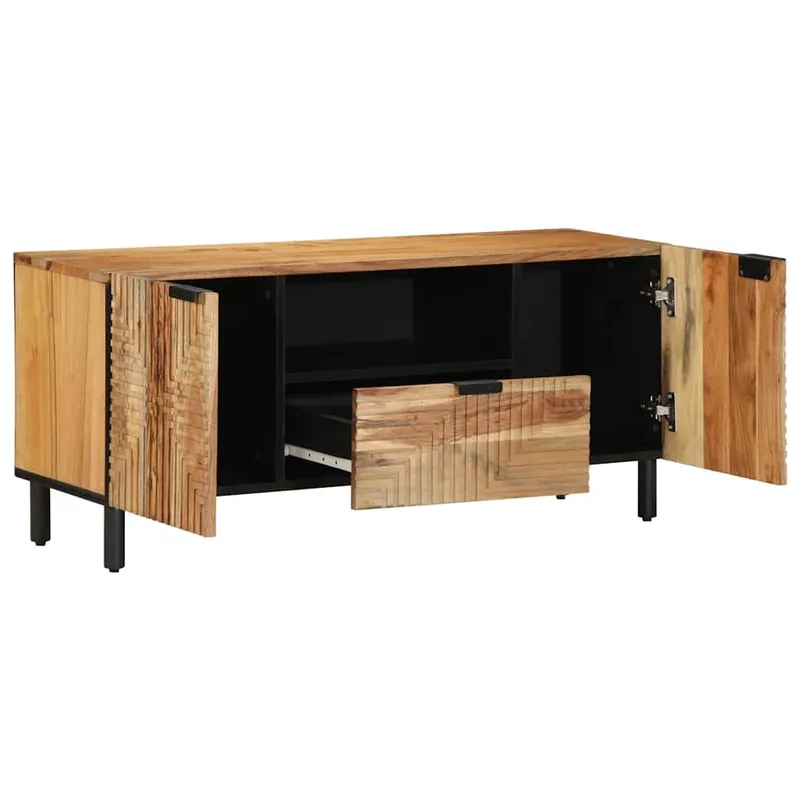 vidaXL TV-Einheiten Massivholz Akazie 105 x 33,5 x 46 cm Holzwerkstoff Schnäppchen