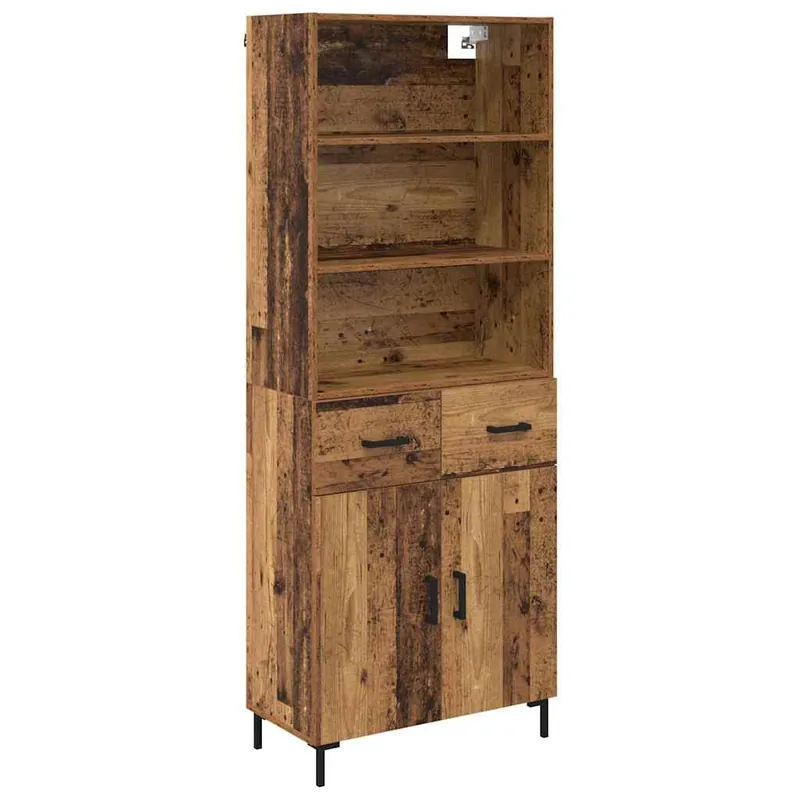 Direkt Vom Hersteller vidaXL Highboard Altholz 69,5 x 34 x 180 cm Holzwerkstoff