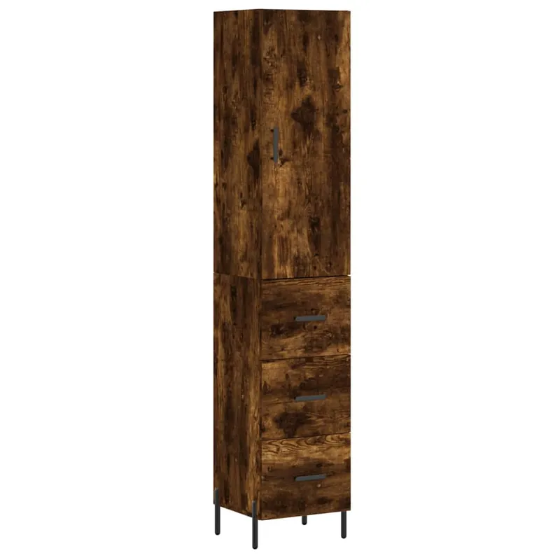 Jetzt Bestellen vidaXL Highboard Räuchereiche 34,5x34x180 cm Holzwerkstoff
