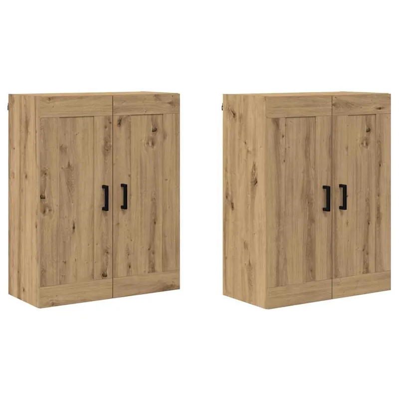 vidaXL Wandmontierter Schrank 2 pcs Artisan-Eiche 69,5 x 34 x 90 cm Kracherpreis