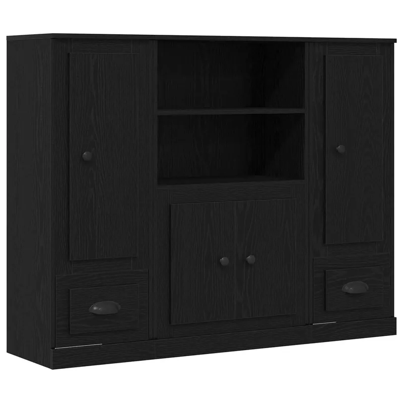 Aktuell vidaXL Highboard Schwarz Eichen-Optik 132 x 35,5 x 103,5 cm