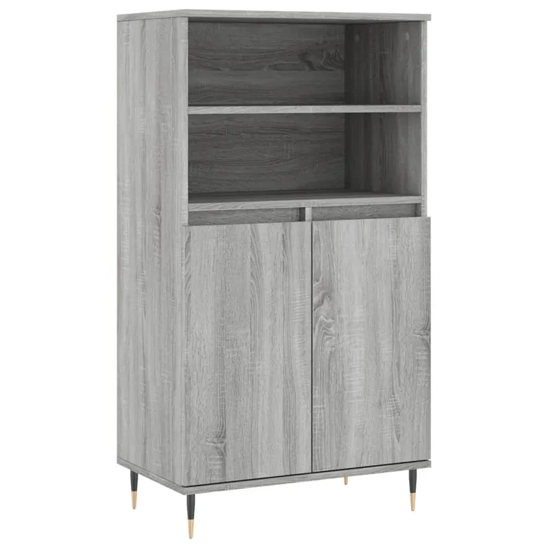 Wochenendangebot vidaXL Highboard Grau Sonoma 60x36x110 cm Holzwerkstoff