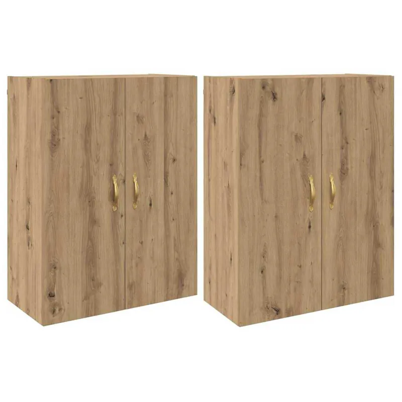 vidaXL Wandschrank 2 pcs Artisan-Eiche 69,5 x 34 x 90 cm Holzwerkstoff Kostenfreie Lieferung