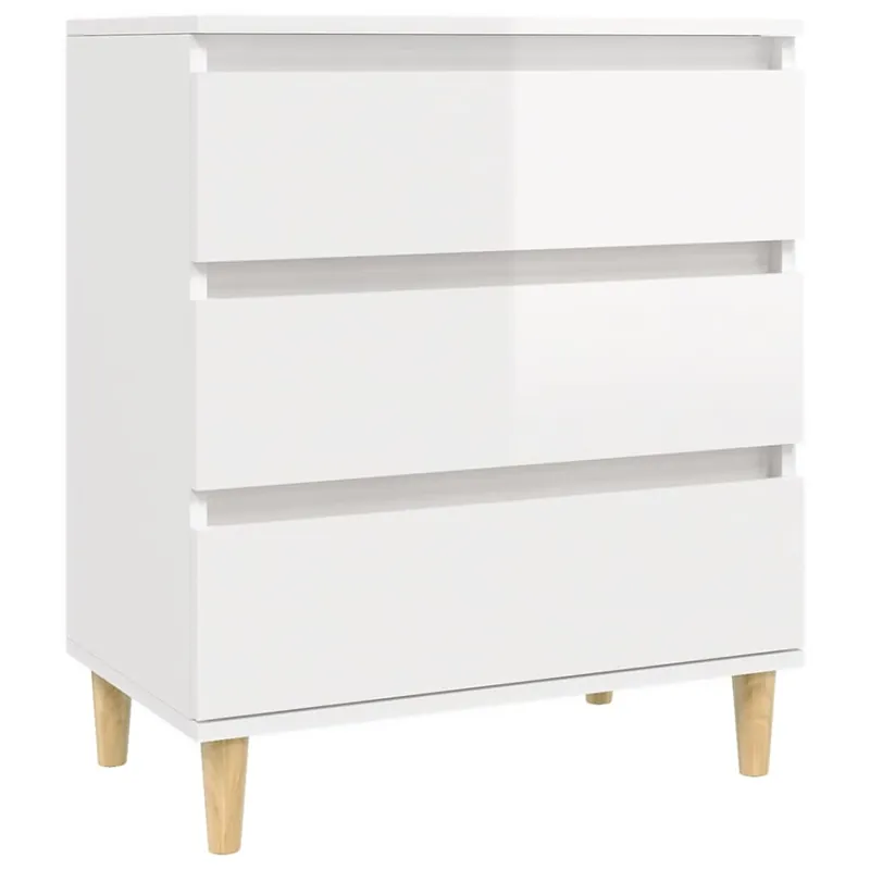 Finale Aktion vidaXL Sideboard Hochglanz-Weiß 60x35x70 cm Holzwerkstoff