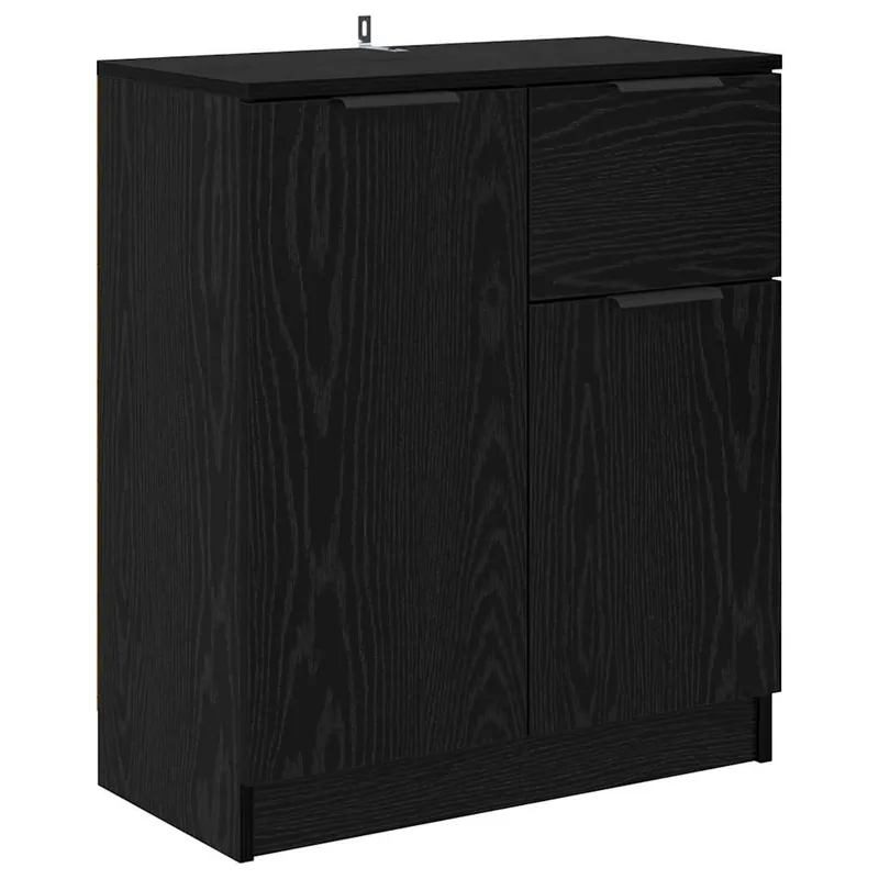 vidaXL Sideboard Schwarz Eichen-Optik 60 x 30 x 70 cm Holzwerkstoff Preiswert