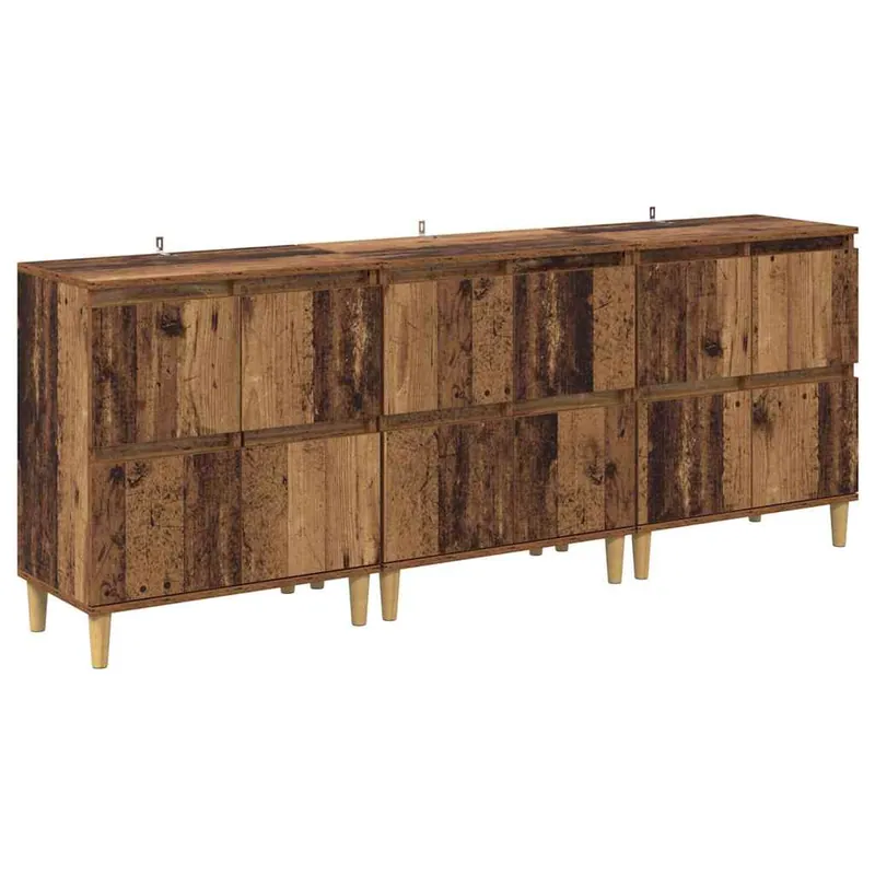 Direkt Vom Hersteller vidaXL Sideboards 3 pcs Altholz 60 x 35 x 70 cm Holzwerkstoff