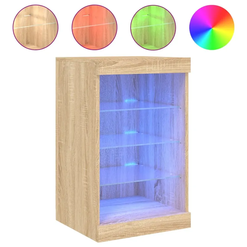 Expressversand vidaXL Sideboard mit LED-Leuchten Sonoma-Eiche 41x37x67 cm