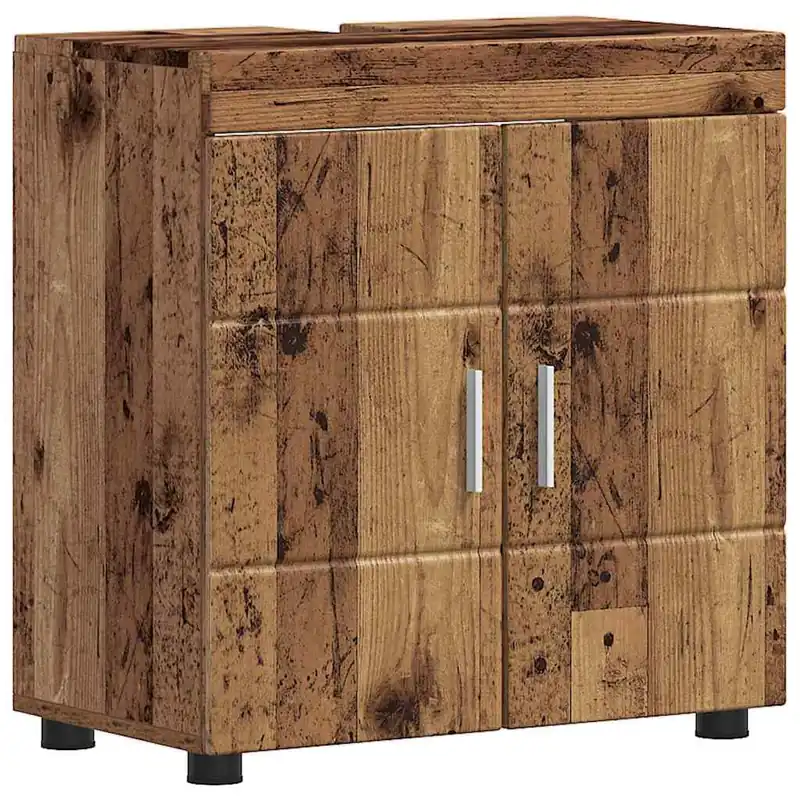 Direktkauf vidaXL Badezimmerschrank-Set TULUM Altholz 60 x 34 x 63 cm