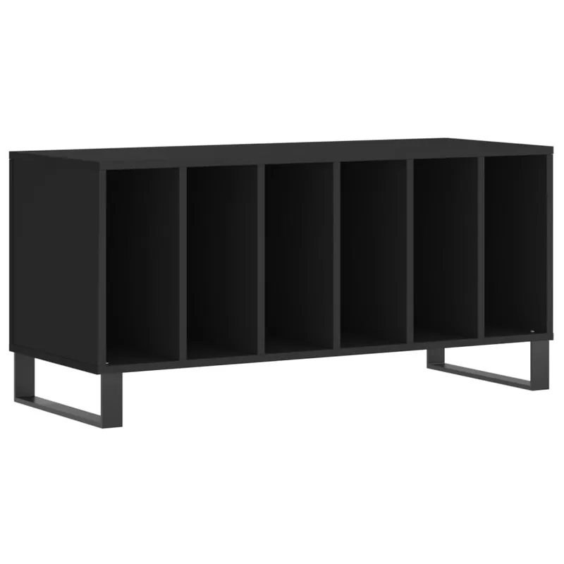 Echt vidaXL Plattenschrank Schwarz 100x38x48 cm Holzwerkstoff