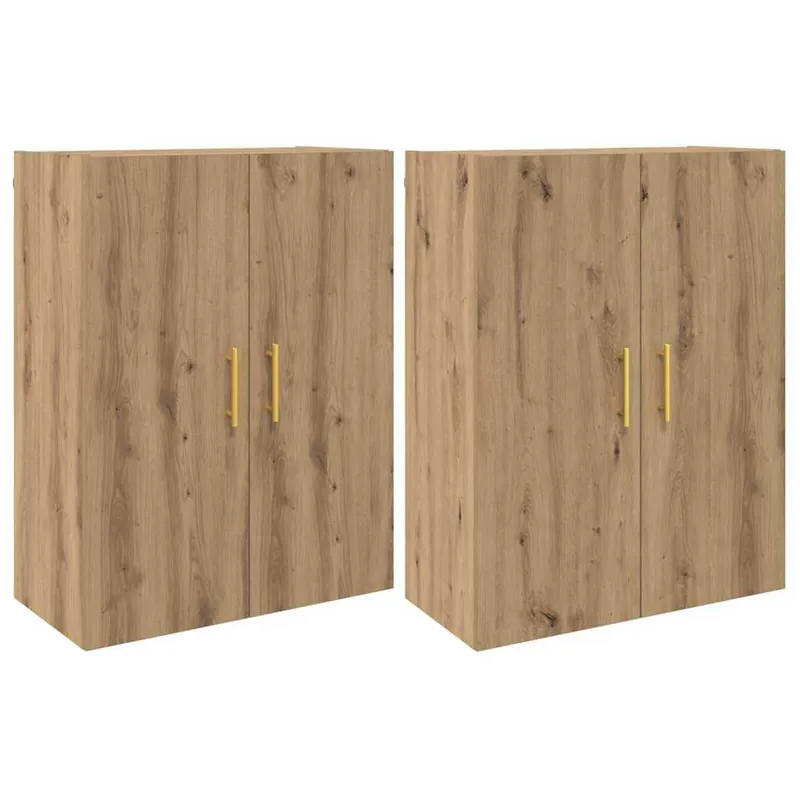 vidaXL Wandschrank 2 pcs Artisan-Eiche 69,5 x 34 x 90 cm Holzwerkstoff Markenprodukt