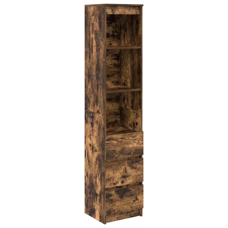 Direktkauf vidaXL Highboard Räuchereiche 37,5x35x180 cm Holzwerkstoff
