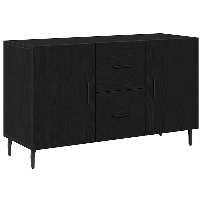 vidaXL Sideboard Schwarz Eichen-Optik 100 x 36 x 60 cm Holzwerkstoff Kostenfreie Lieferung