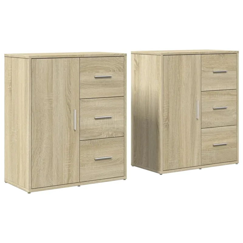 vidaXL Sideboards 2 Stk. Sonoma-Eiche 60x31x70 cm Holzwerkstoff Ausverkauf