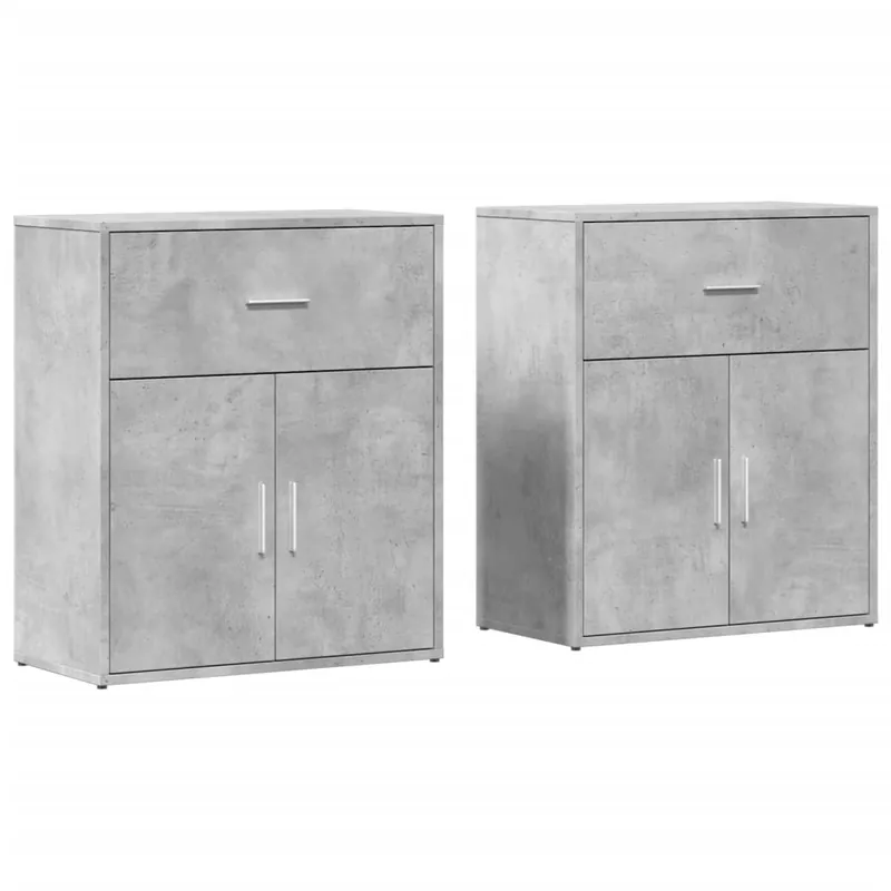 vidaXL Sideboards 2 Stk. Betongrau 60x31x70 cm Holzwerkstoff Preisknaller