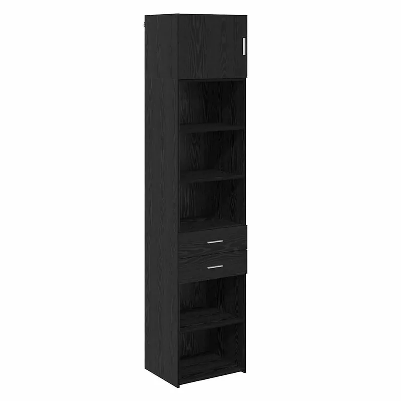 Expressversand vidaXL Highboard Schwarz Eichen-Optik 50 x 42,5 x 225 cm Holzwerkstoff