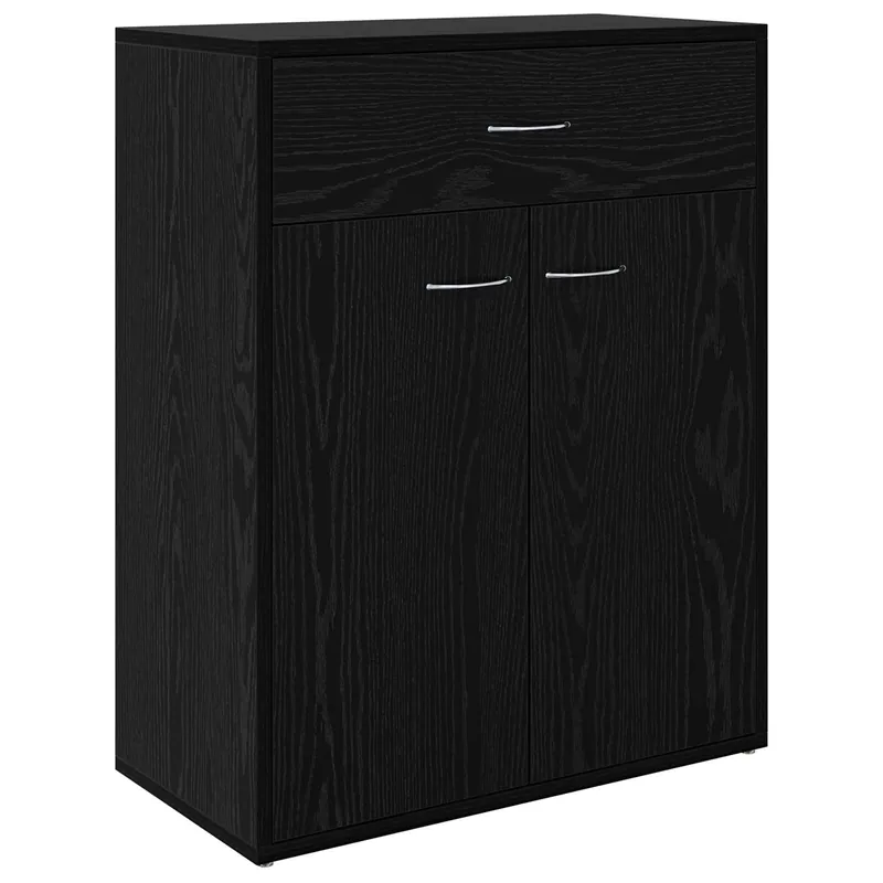 Geprüft vidaXL Sideboard Schwarz Eichen-Optik 60 x 30 x 75 cm Holzwerkstoff