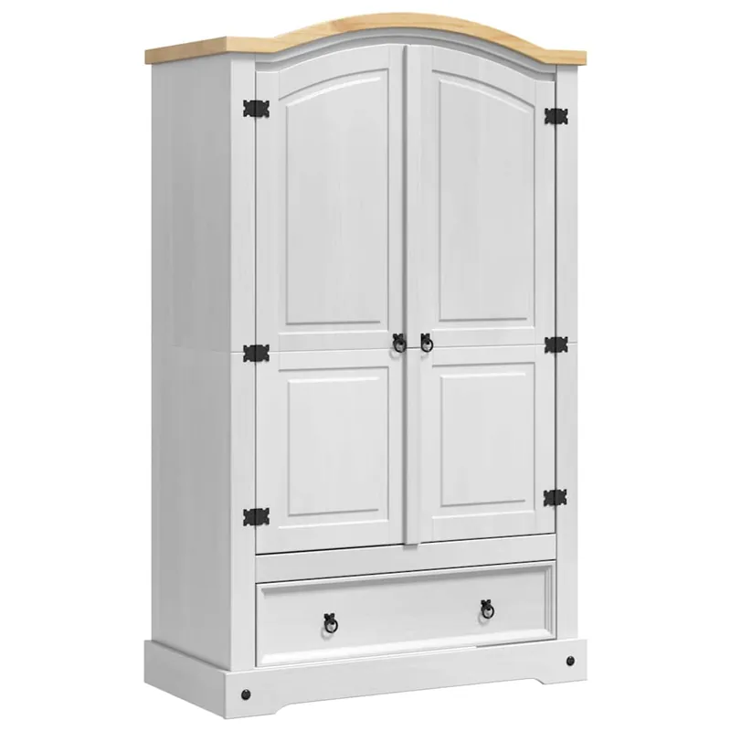 Direkt Vom Hersteller vidaXL Kleiderschrank Weiß 101 x 52 x 170 cm Massives Kiefernholz