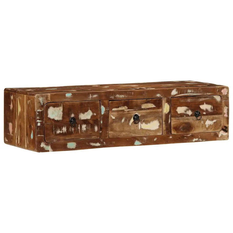 vidaXL TV-Wandschrank 100x32x25 cm Altholz Massivholz Top-Seller