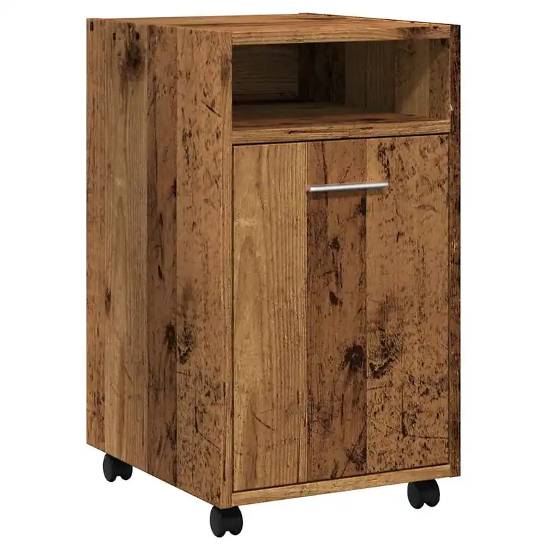 Bestseller vidaXL Schrank mit Rollen Altholz-Optik 33x38x60 cm Holzwerkstoff