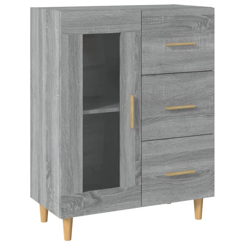 Echt vidaXL Sideboard Grau Sonoma 69,5x34x90 cm Holzwerkstoff
