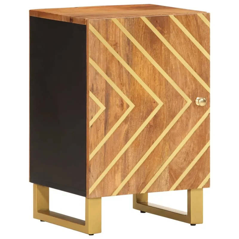 Ausverkauf vidaXL Badschrank Braun und Schwarz 38x33,5x58 cm Massivholz Mango