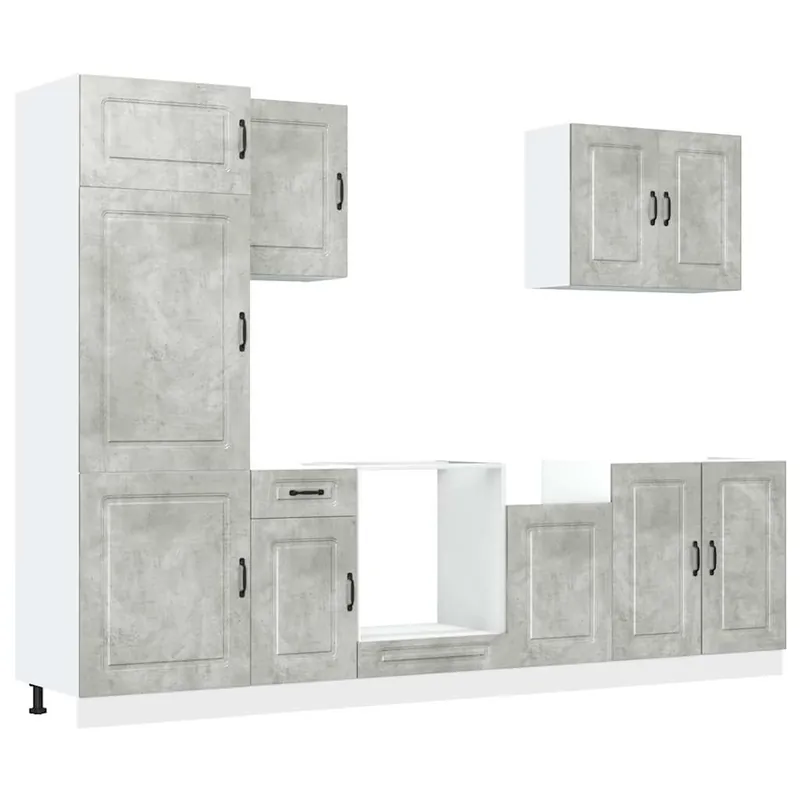 Angebot vidaXL 7-tlg. Küchenschrank-Set Kalmar Betongrau Holzwerkstoff
