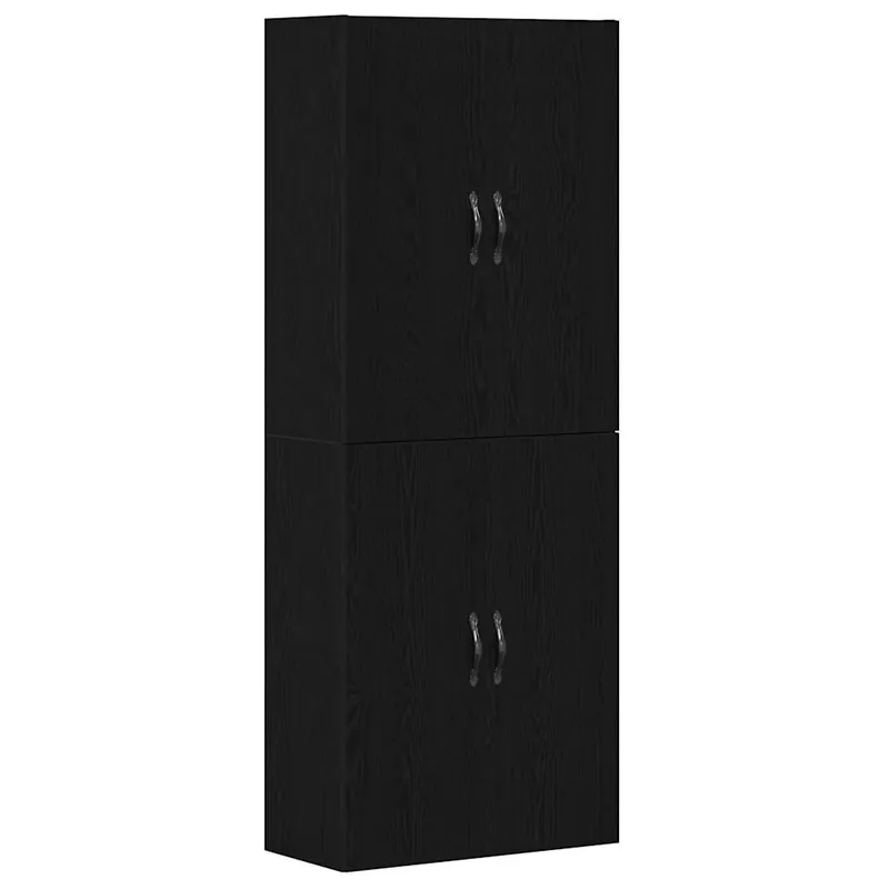 vidaXL Wandschrank 2 pcs Schwarz Eichen-Optik 69,5 x 34 x 90 cm Knallerangebot