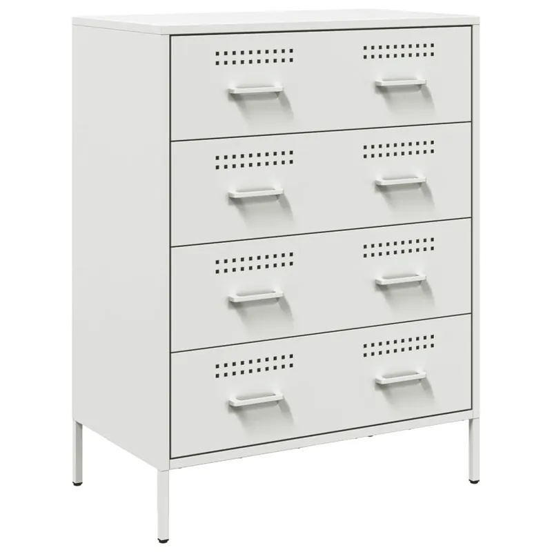 vidaXL Sideboard Weiß 68x39x89 cm Stahl Ausverkauf