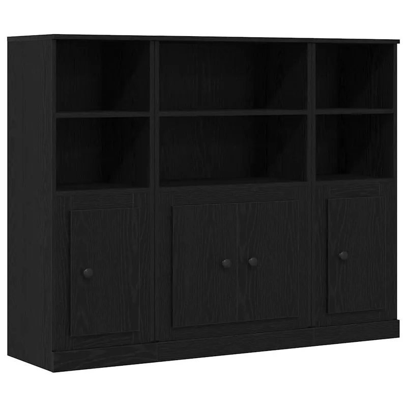 Finale Aktion vidaXL Highboard Schwarz Eichen-Optik 132 x 35,5 x 103,5 cm