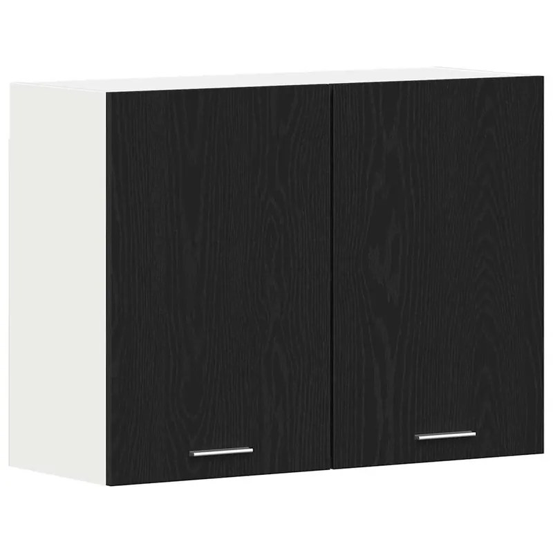 Aktuell vidaXL Hängeschrank Lyon Schwarz Eichen-Optik 80 x 31 x 60 cm