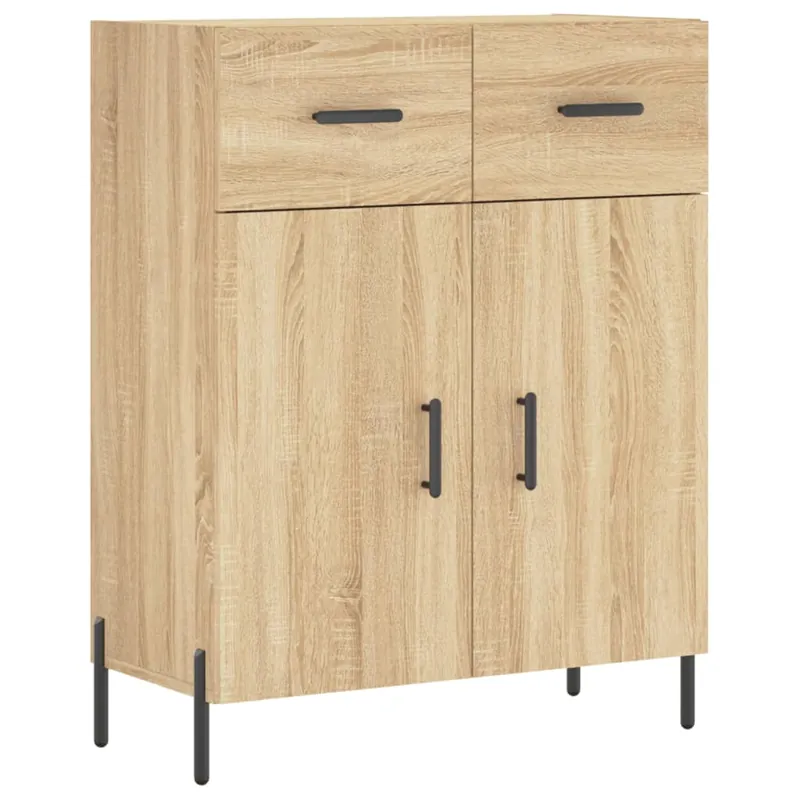Günstig vidaXL Sideboard Sonoma-Eiche 69,5x34x90 cm Holzwerkstoff