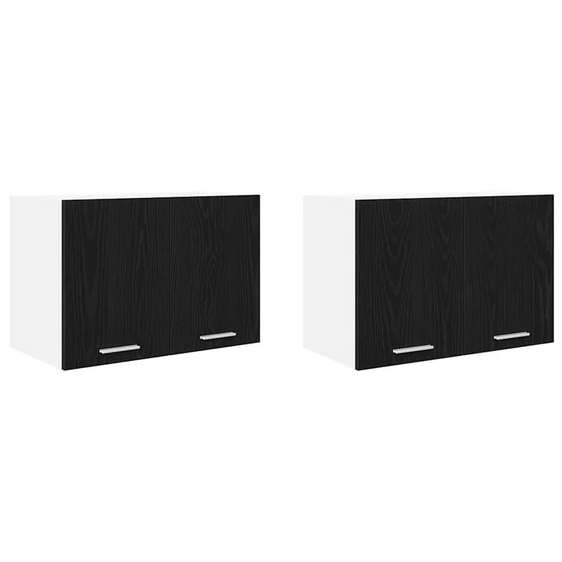 Günstig vidaXL Hängeschrank 2 pcs Schwarze Eiche und Weiß 60 x 31 x 40 cm