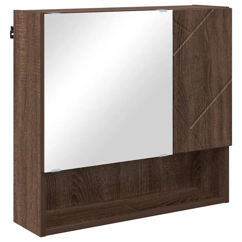 vidaXL Spiegelschrank Braun Eichen-Optik 59 x 17 x 55 cm Holzwerkstoff Rabatt