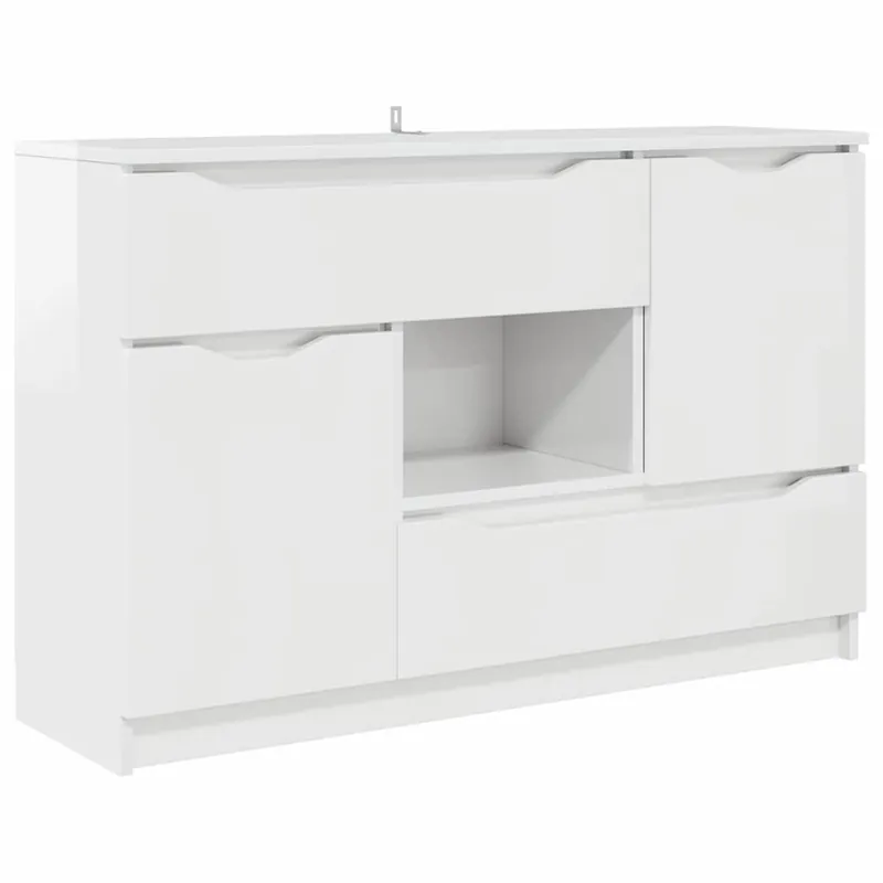 Direkt Vom Hersteller vidaXL Sideboard Hochglanz Weiß 100 x 30 x 65,6 Holzwerkstoff