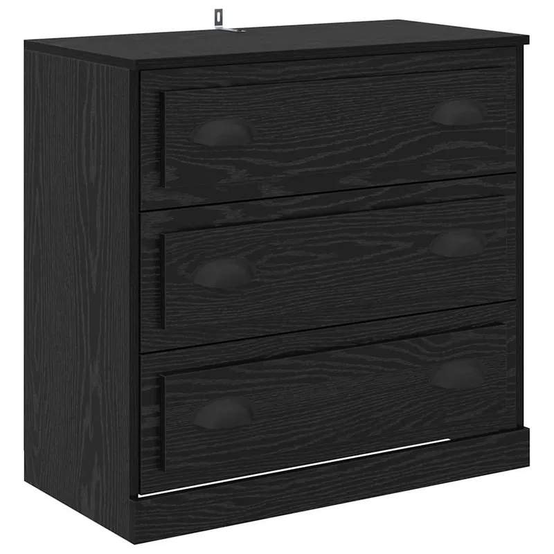 vidaXL Sideboard Schwarz Eichen-Optik 70 x 35,5 x 67,5 cm Neue Kollektion