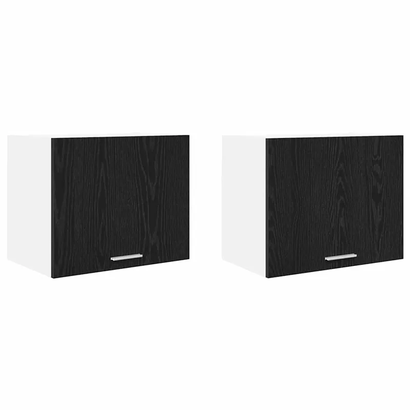 Bestseller vidaXL Hängeschrank 2 pcs Schwarze Eiche und Weiß 50 x 31 x 40 cm