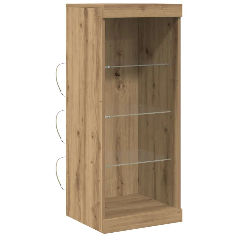 Billig vidaXL LED-Sideboard Artisan-Eiche 41 x 37 x 100 cm Holzwerkstoff