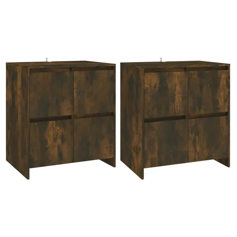 vidaXL Sideboards 2 Stk. Räuchereiche 70x41x75 cm Holzwerkstoff Angebot