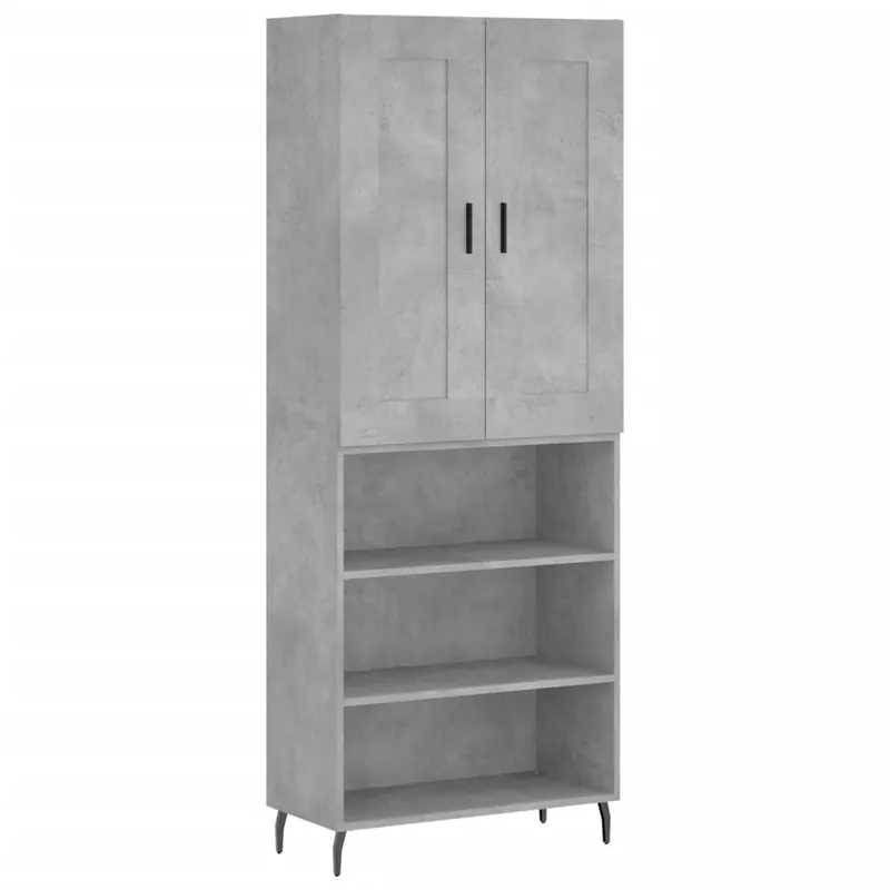 Angebot vidaXL Highboard Betongrau 69,5x34x180 cm Holzwerkstoff