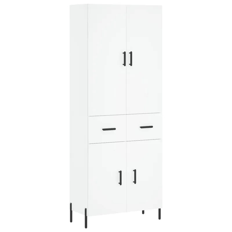 Highlight vidaXL Highboard Weiß 69,5x34x180 cm Holzwerkstoff