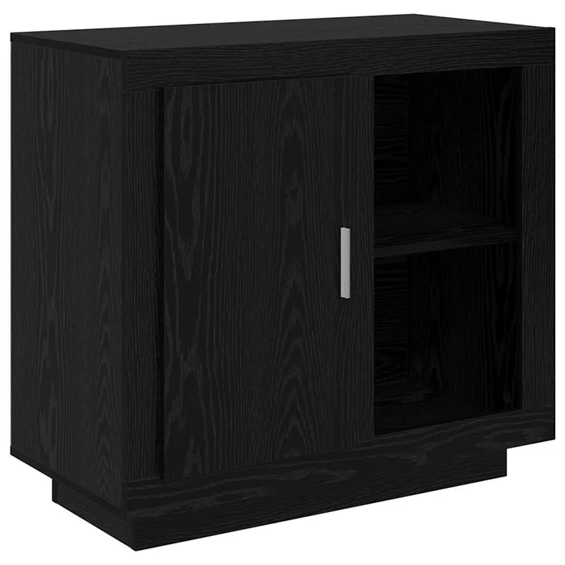 vidaXL Sideboard Schwarz Eichen-Optik 80 x 40 x 75 cm Holzwerkstoff Sonderangebot