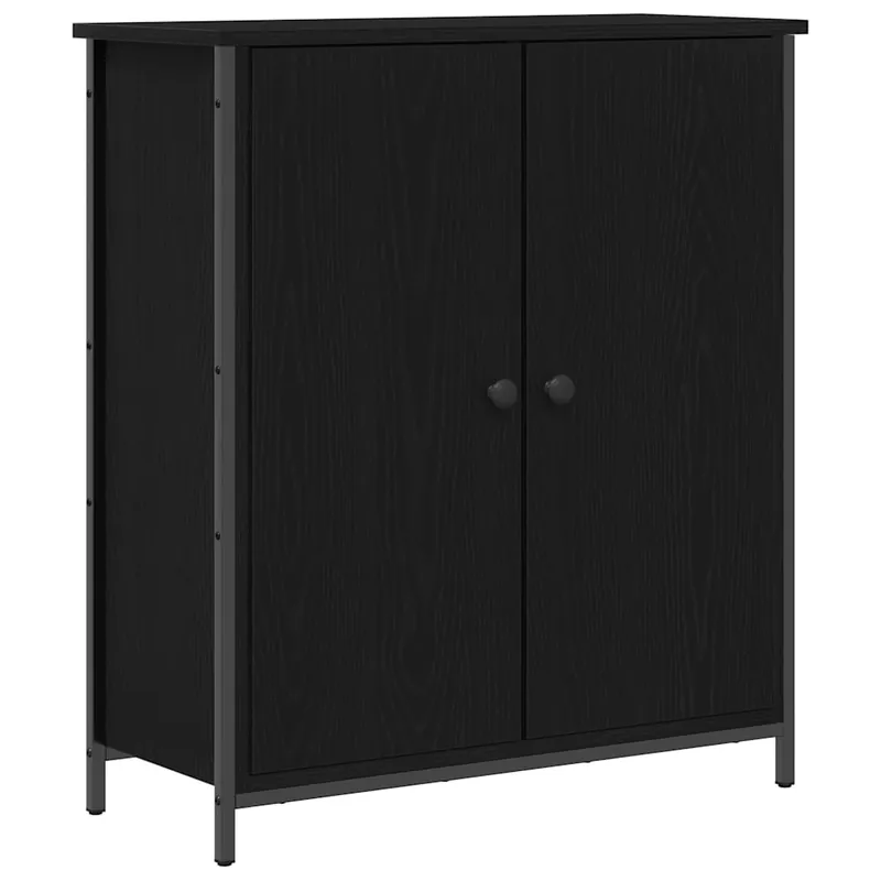 Zertifiziert vidaXL Sideboard Schwarz Eichen-Optik 70 x 30 x 80 cm Holzwerkstoff