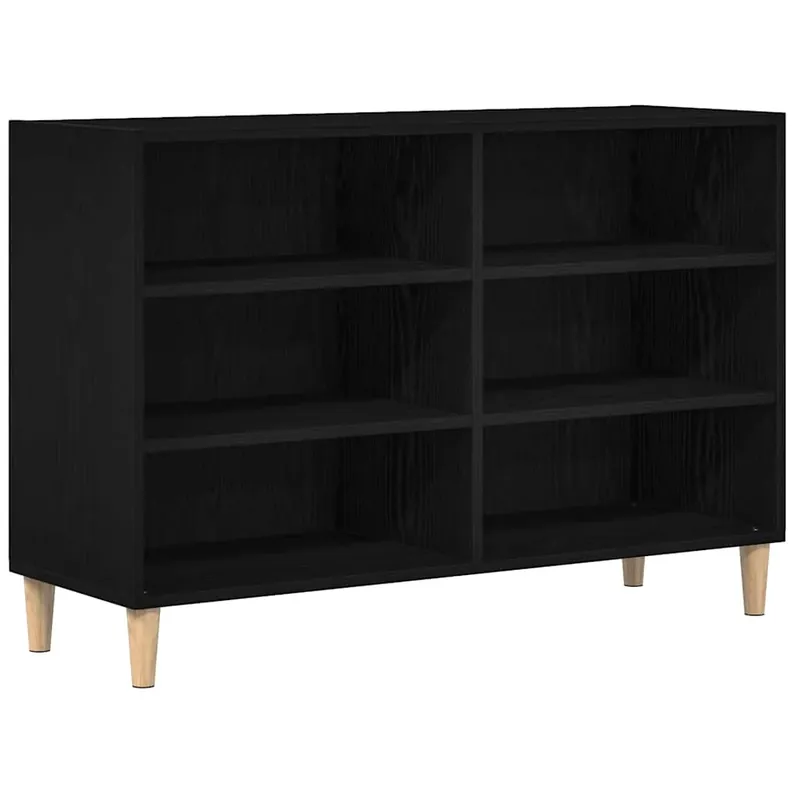 vidaXL Sideboard Schwarz Eichen-Optik 103,5 x 35 x 70 cm Holzwerkstoff Nur Heute